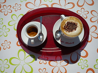 コーヒー, t, カラフルです, 夏, イタリア, 2 つ, スプーン