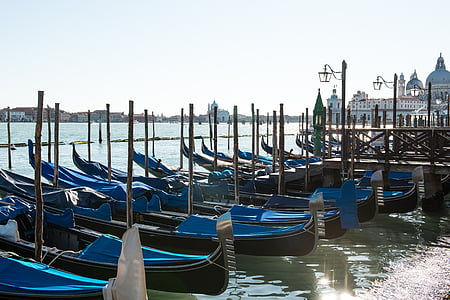 Benátky, gondoly, vody, kanál, Laguna, gondolierov, Gondola