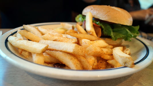 food, meal, french fries, dinner, delicious, lunch, burger
