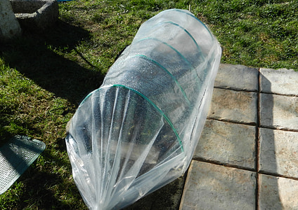 mini skleníka, plast, Záhrada