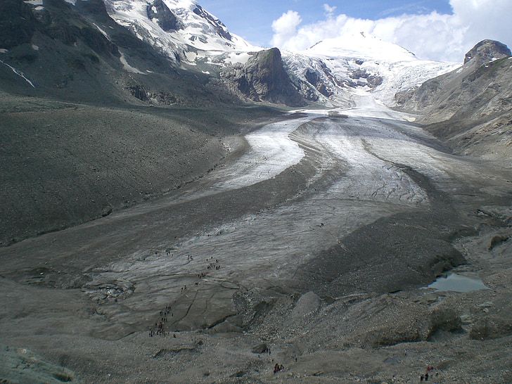 glacier, cold, alpine, mountains, pasterze glacier, summit cross, hiking