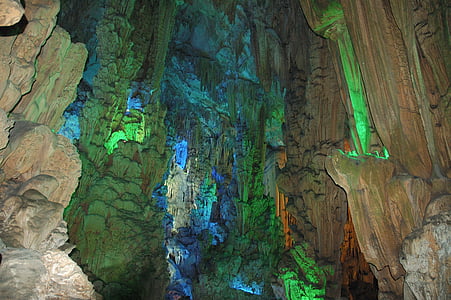 Kina, Cave, resor, turism, STALAKTIT, stalagmit, geologi
