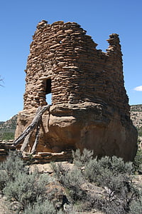 руїни, truby вежа, Нью-Мексико, Anasazi, пустеля, навахо