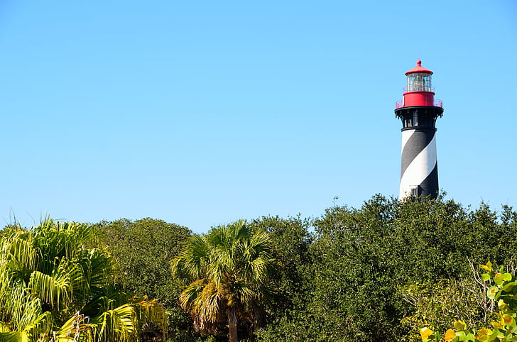 st augustine, florida, lighthouse, beacon, landmark, architecture, usa