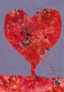 srce, slikarstvo, ljubezen, simbol, barva, Valentinovo, Romantični