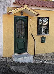 cửa, ngôi nhà, mặt tiền của các, thành phố, phong cách, Street, tường nhà