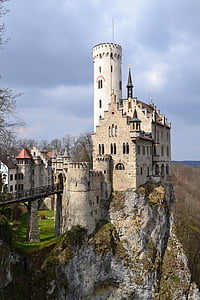 germany, history, architecture, medieval, lichtenstein castle, tower, castle