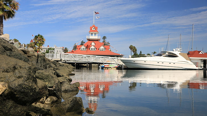 San diego, Coronado Adası, tekne, Bahar