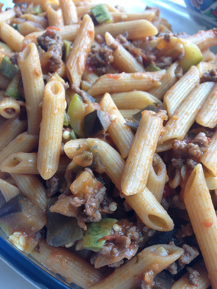 pasta, diner, lunch, maaltijd, heerlijke, schotel