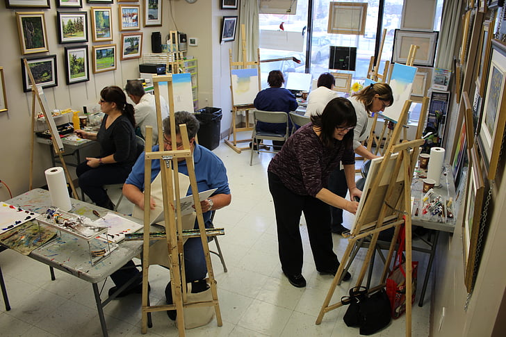 painting, course, easel, class, gallery, adult, workshop