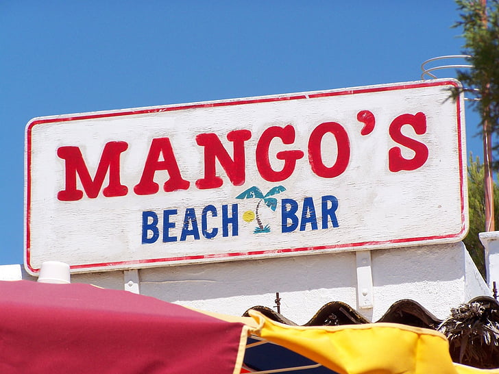 stranden, Bar, signboard, ferie, helligdager