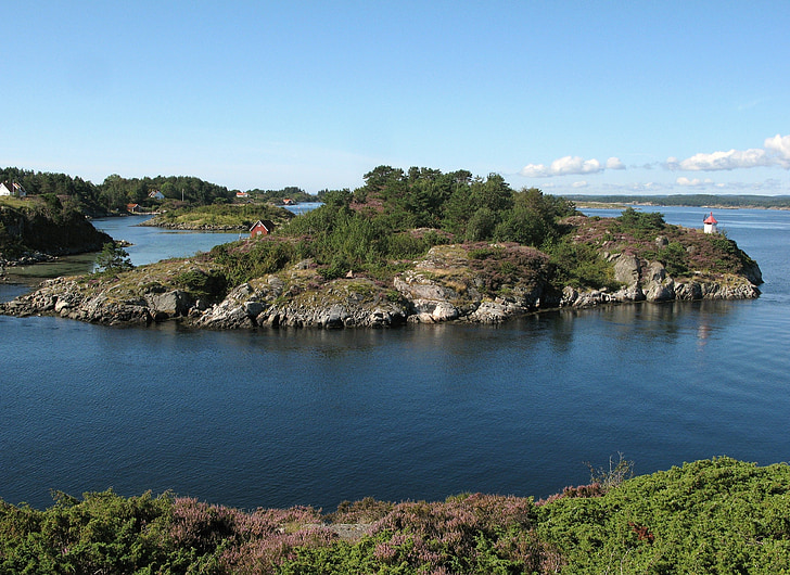 norway, scandinavia, aust agder, sky, water, archipelago, boat house