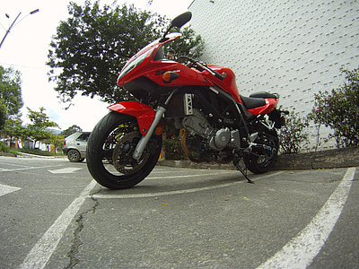 摩托车, 铃木, 摩托车, sv 650, 红色, 自行车