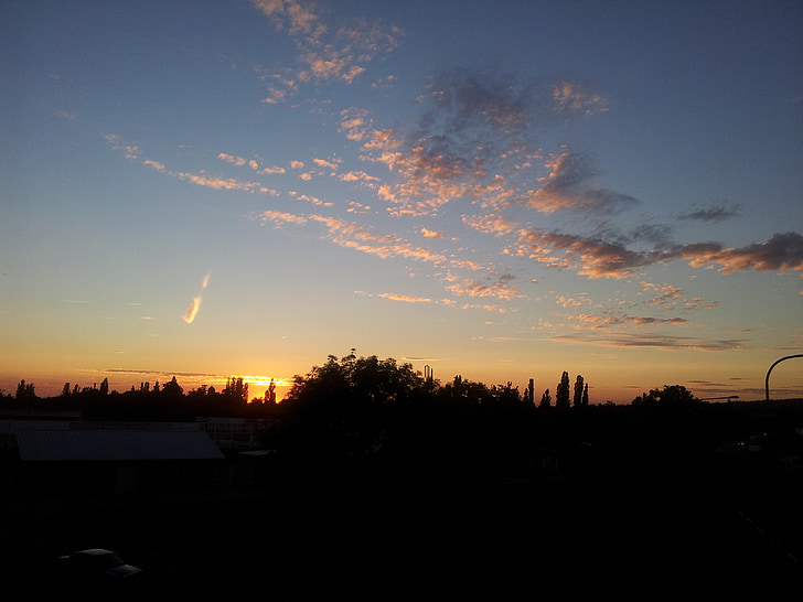 ilta taivaalle, Aschaffenburg, Saksa