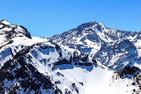 Mt, Фудзі, Фото, Гора, сніг, Чилі, синій