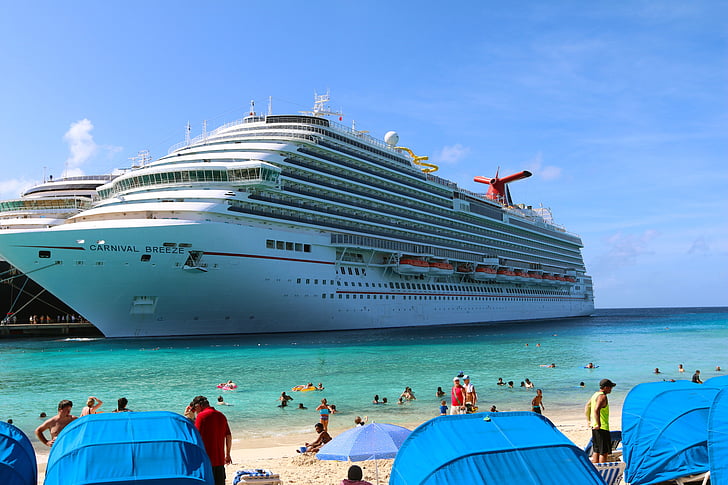 cruise ship, carnival, sea, water, blue, summer, vacation