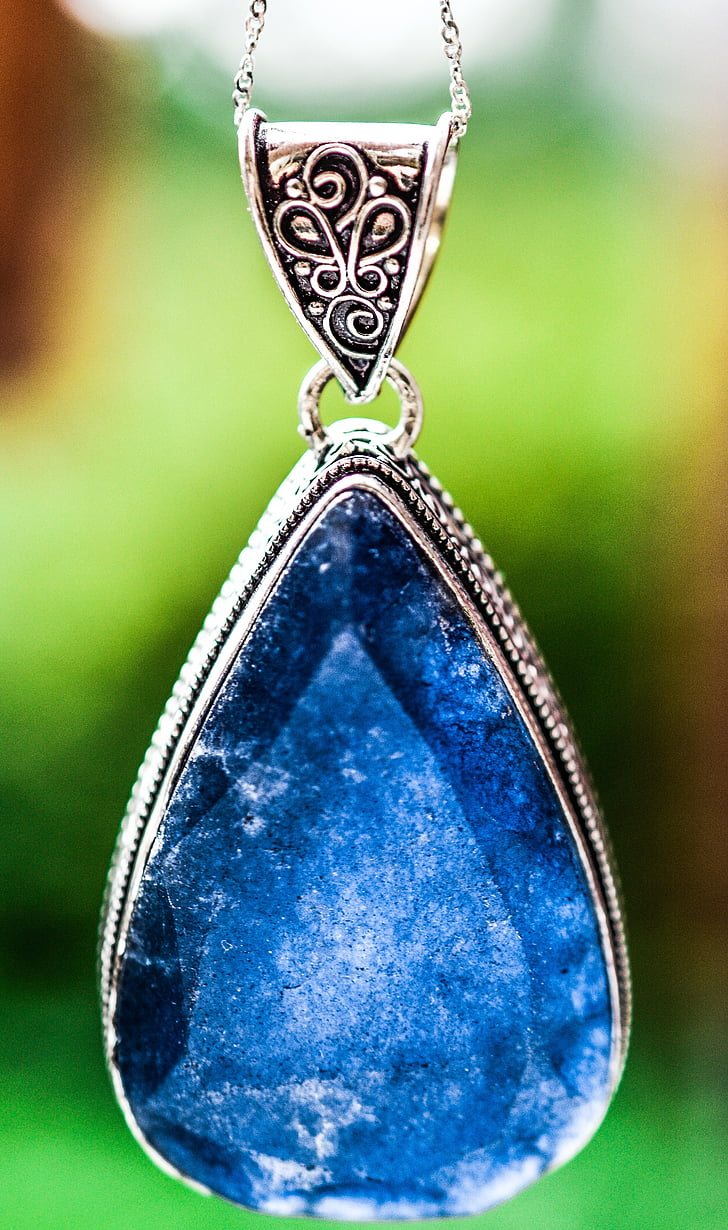 Sapphire, kivi, arvokas, helmi, helmi, sininen, mineraali