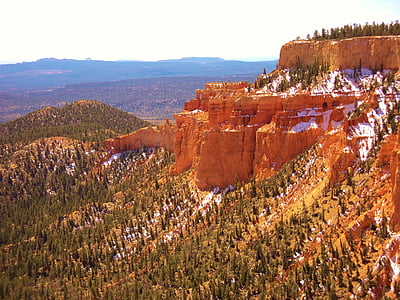 Bryce canyon, snijeg, Bryce, kanjon, parka, Utah, Sjedinjene Američke Države