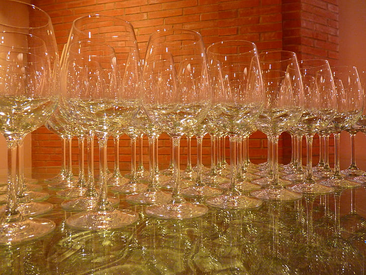 vidro, copo de vinho, vinho, óculos, transparente, Claro