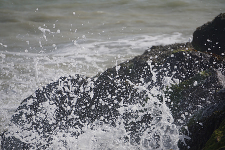 aerosol, agua, roca, Costa, naturaleza, mar, de surf