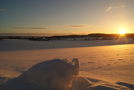 Sunrise, talvel, lumi lane, Jäine