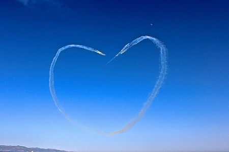 solidarity, heart, love, painting in the sky
