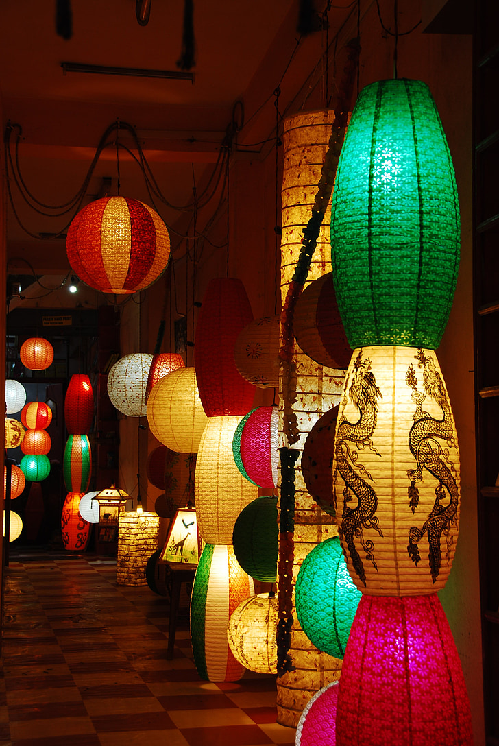 kinesisk lantern, Indien, Nepal, Asien, rejse, lys, dekoration