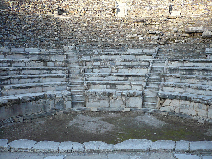 amfiteatras, Turkija, Efesas, senovėje, celsus biblioteka, griuvėsiai, sugriauto miesto