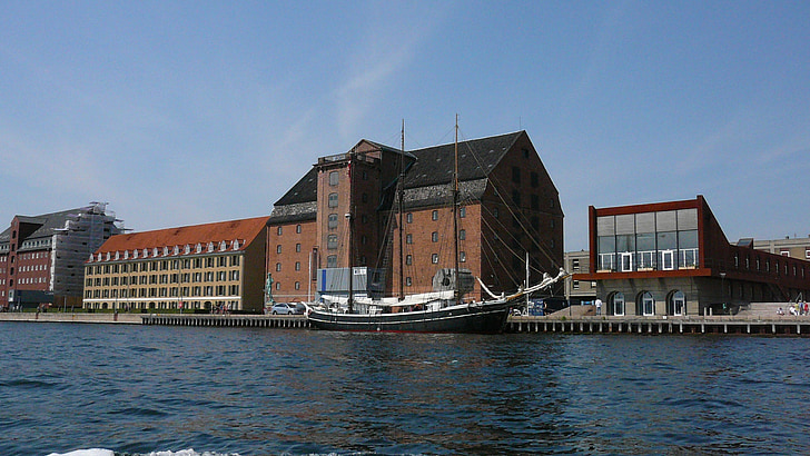 Копенхаген, обиколка с лодка, Дания, места на интереси, морски кораб, архитектура, пристанище