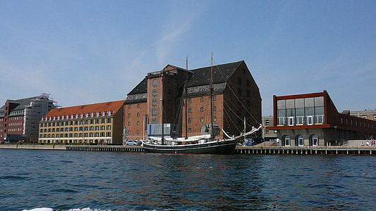 Copenhague, paseo en barco, Dinamarca, lugares de interés, embarcación náutica, arquitectura, Puerto