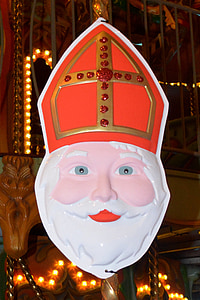 Sint Nicolaas, mijter, Saint, masker, Sint nicolaas, witte baard