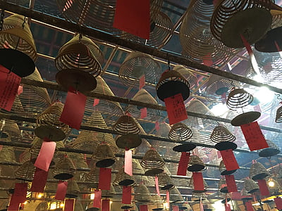 Hongkong, tempelet, dekorasjon, religion, Kina, religiøse, tilbedelse