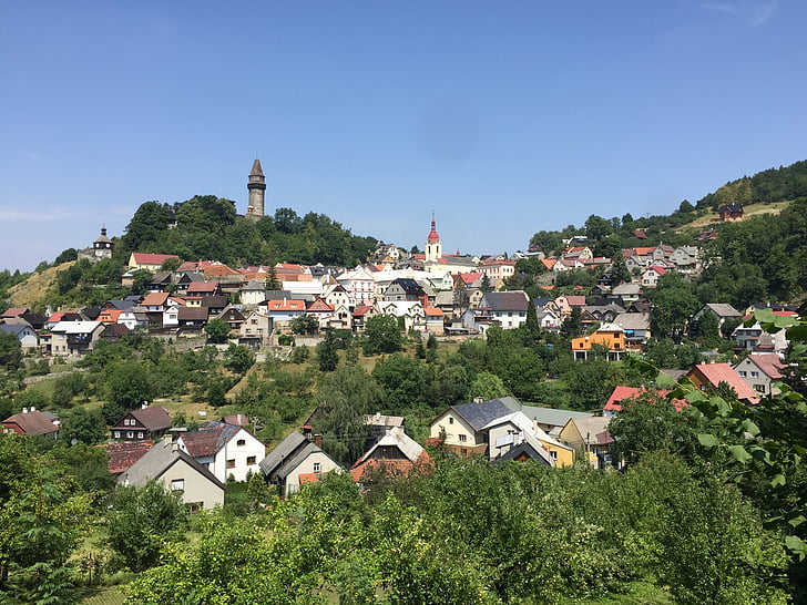 Cehă, sat, cer, natura, Boemia, turism, Republica