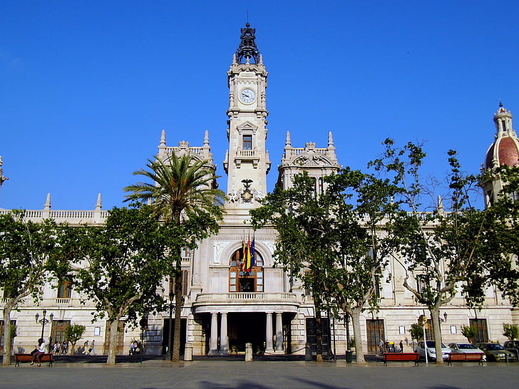 Walencja, España, plza de ayuntamiento