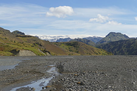 Исландия, Марк тор, пустинята, природата, ледник, пейзаж, сипей