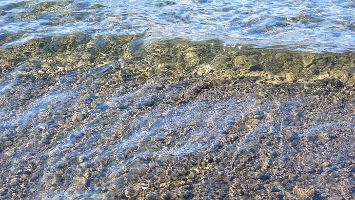 jazero, vody, transparentnosť, povrch, dno, kamene, štrk
