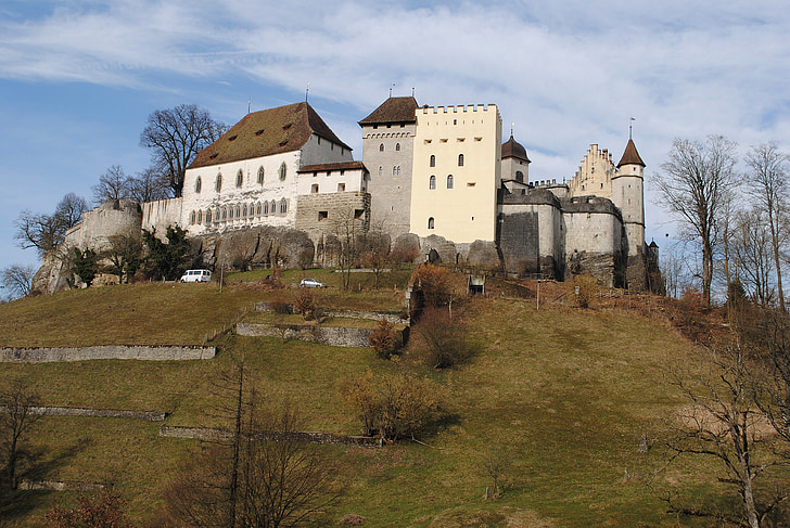 Lenzburg, hrad, Aargau, Švajčiarsko