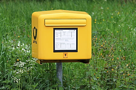 пощенска кутия, пост, пощенски кутии, пощенски промоция, селски, ливада, хвърлят