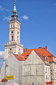 the town hall, the market, the old town, history, poland, monuments, architecture