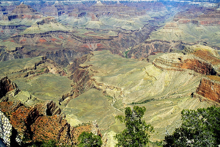 Grand canyon, Luchtfoto, landschap, toeristische attractie, natuur, landschap, berg