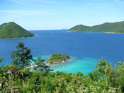 caribbean, island, ocean, turquoise, sea, water, nature