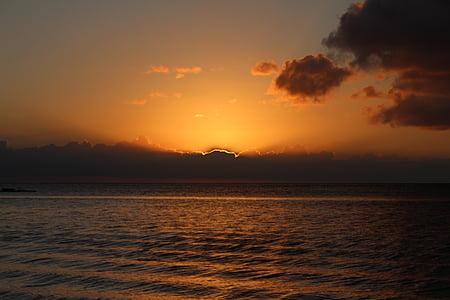 soare, apus de soare, Mauritius, Hotel, mare, piscină, înot