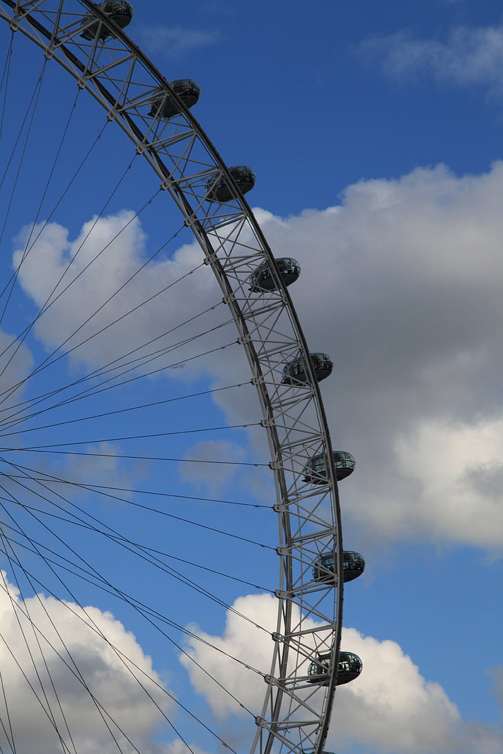 London Eye-maailmanpyörä, Maailmanpyörä, Lontoo, Englanti, River, Thames, City