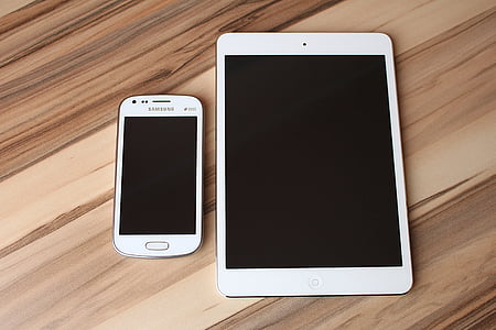 κινητό τηλέφωνο, smartphone, δισκίο, λευκό, οθόνη αφής, iPad