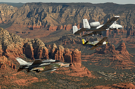 亚利桑那州, 景观, 山脉, 风景名胜, 飞机, 飞机, 喷气式飞机