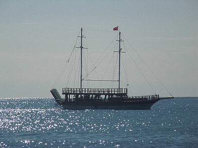 velero, Mediterráneo, de la nave, Turquía, vacaciones, mar, agua
