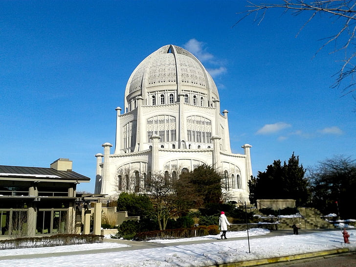 tempelj, Bahá'í, Wilmette, luknjičaste, arhitektura, vere, spomenik