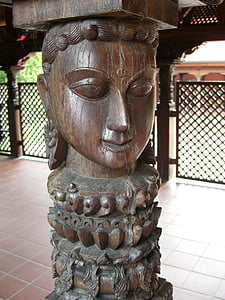 drevo, Carving, obrázok, vyrezávané, Ázia, budhizmus, kultúr