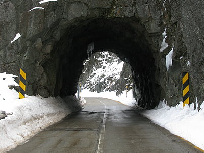 tunel, cestné, ľad