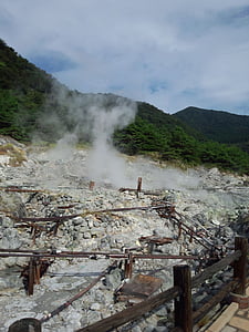 mount, volcanic, unzen, hot springs, hell, forces of nature, steam
